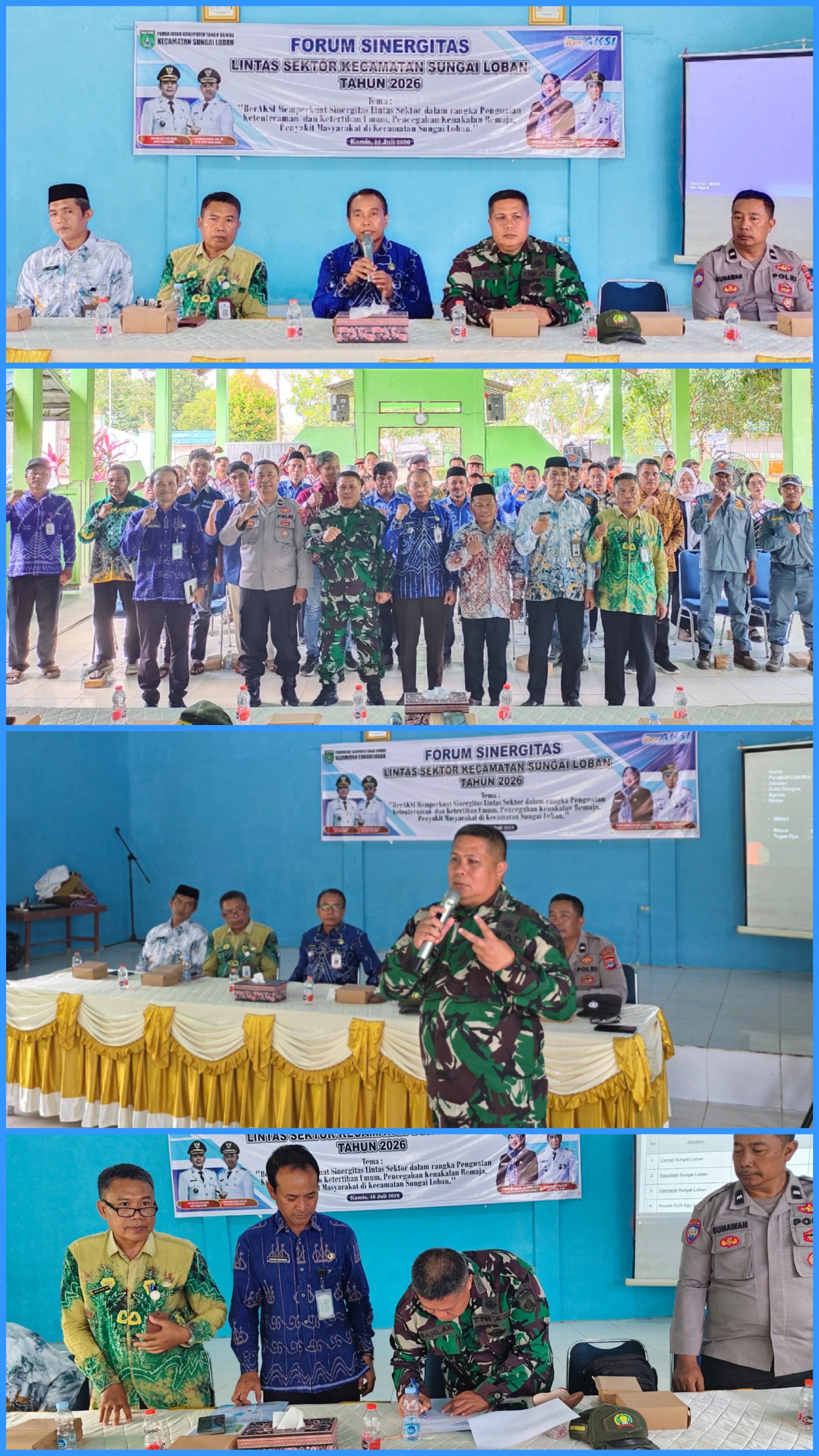 Forum Sinergitas Lintas Sektor Kecamatan Sungai Loban Perkuat Komitmen Bersama Jaga Ketenteraman dan Cegah Kenakalan Remaja