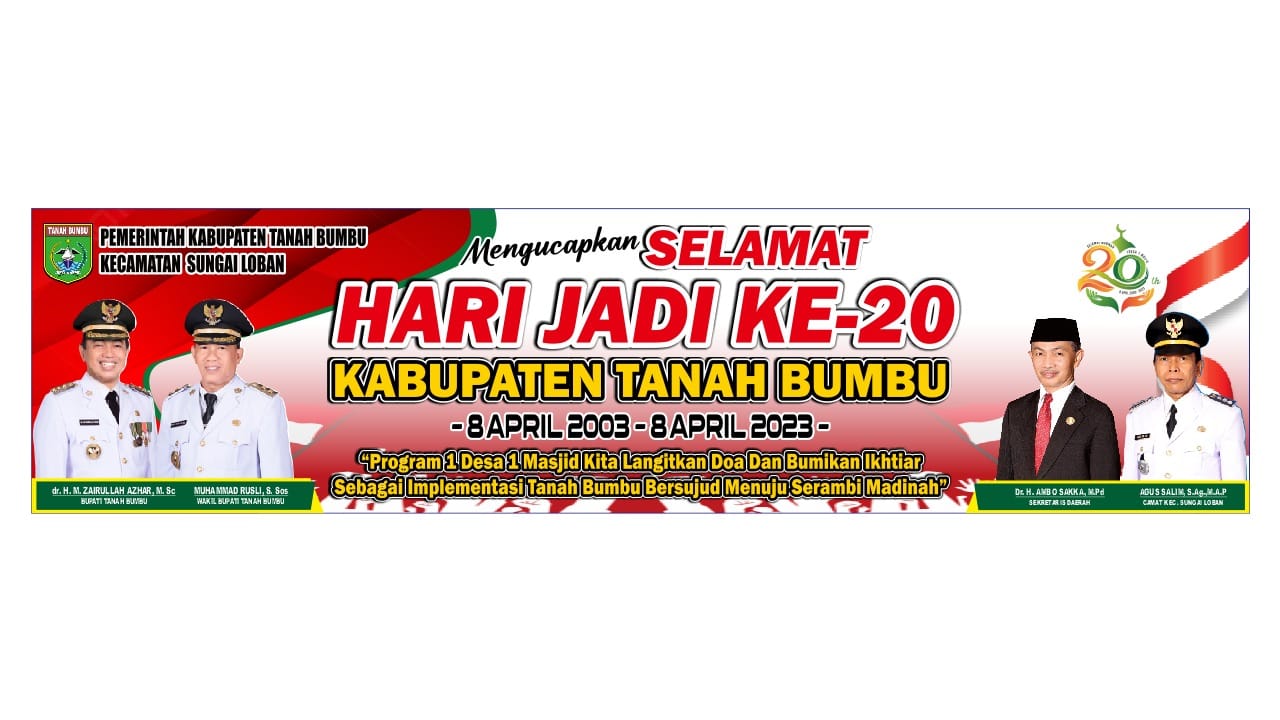 SELAMAT HARI JADI Ke-20 KABUPATEN TANAH BUMBU